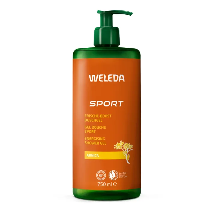 Gel douche sport à l'Arnica Weleda - flacon-pompe de 750ml