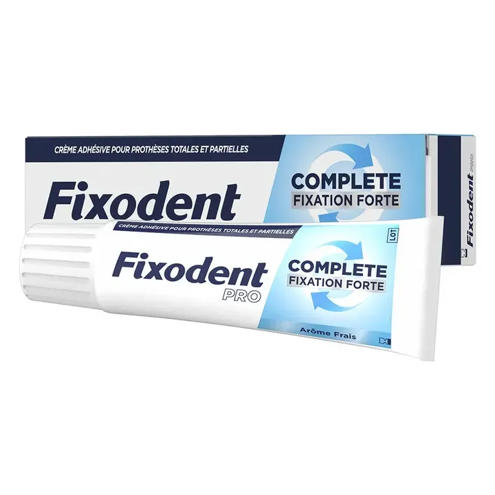Crème adhésive Complète Fixation forte arôme frais Fixodent Pro - Tube 47g