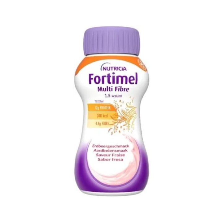 Fortimel multi fibre 1.5kcal saveur fraise Nutricia - 4 bouteilles de 200ml