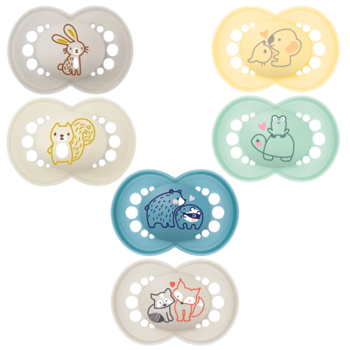 Sucette Original silicone nature 18 mois + MAM - boîte de 2 sucettes + boite de stérilisation