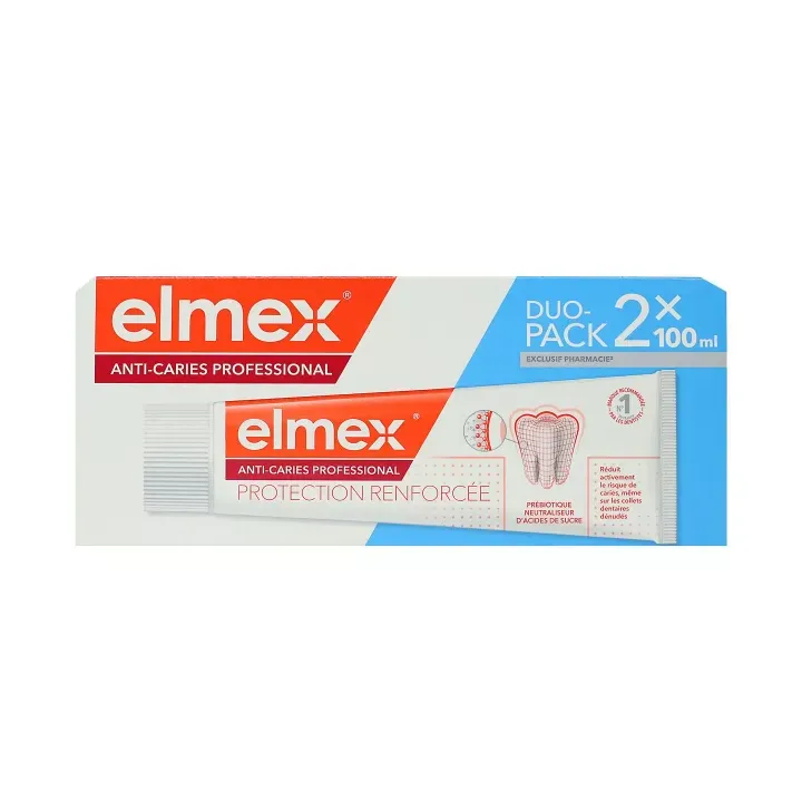 Anti-caries professional dentifrice Elmex - lot de 2 tubes de 100ml