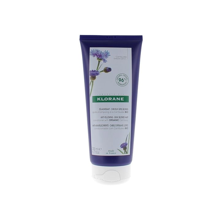 Après-shampooing déjaunissant Centaurée bio Klorane - tube de 200 ml