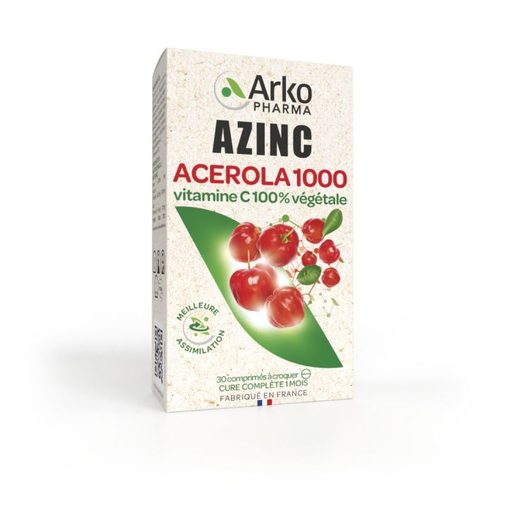 Acerola 1000 Vitamine C Arkopharma - boîte de 30 comprimés