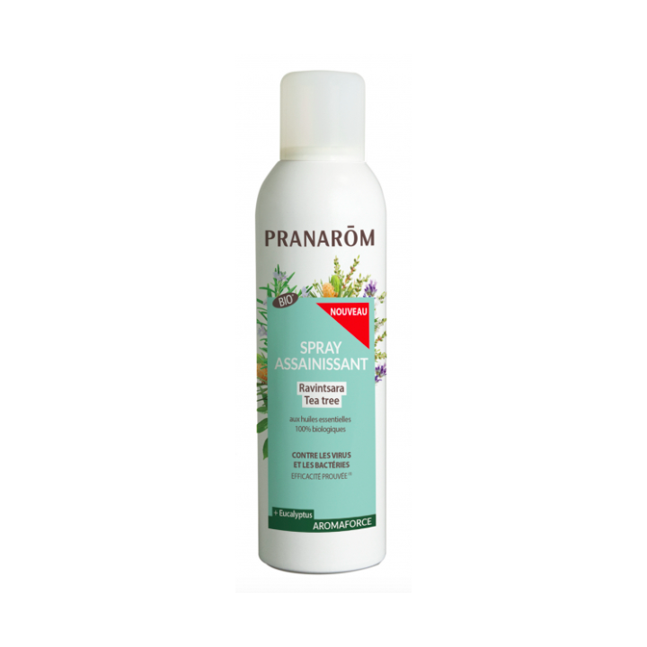 Aromaforce Spray assainissant Ravintsara Tea Tree bio Pranarôm - spray de 150 ml