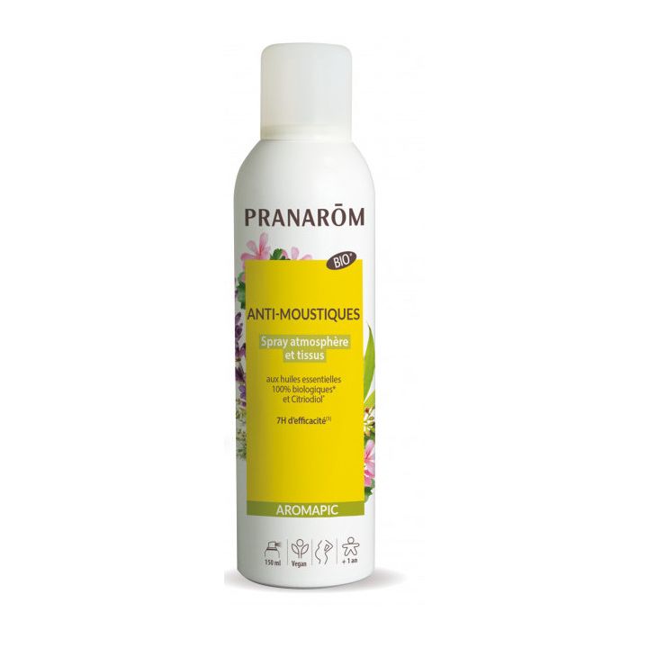 Spray anti-moustique répulsif atmosphère et tissus Bio Pranarom - spray de 150 ml