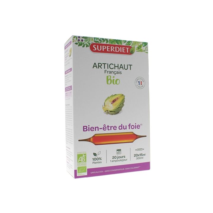 Artichaut Bio Super Diet - 20 ampoules de 15 ml