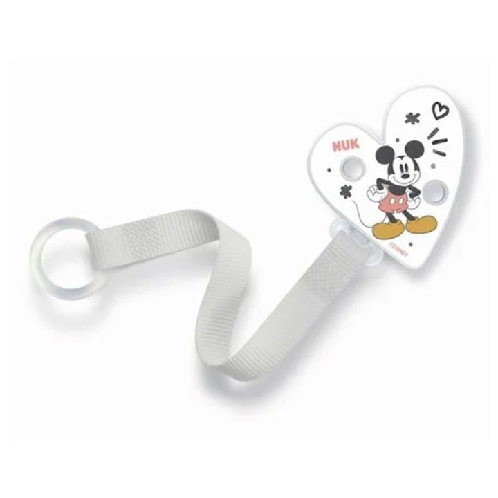 Attache-sucette Mickey NUK - un attache-sucette