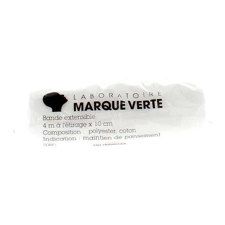 Bande Extensible 4m x 10cm Laboratoire Marque Verte - 1 unité