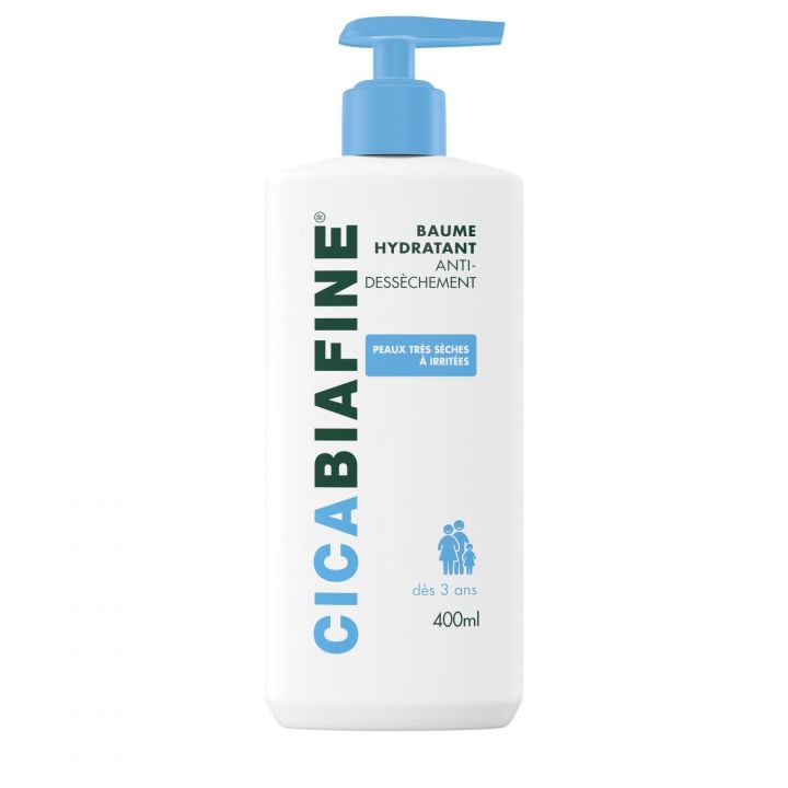 Baume corporel hydratant quotidien Cicabiafine - flacon-pompe de 400 ml
