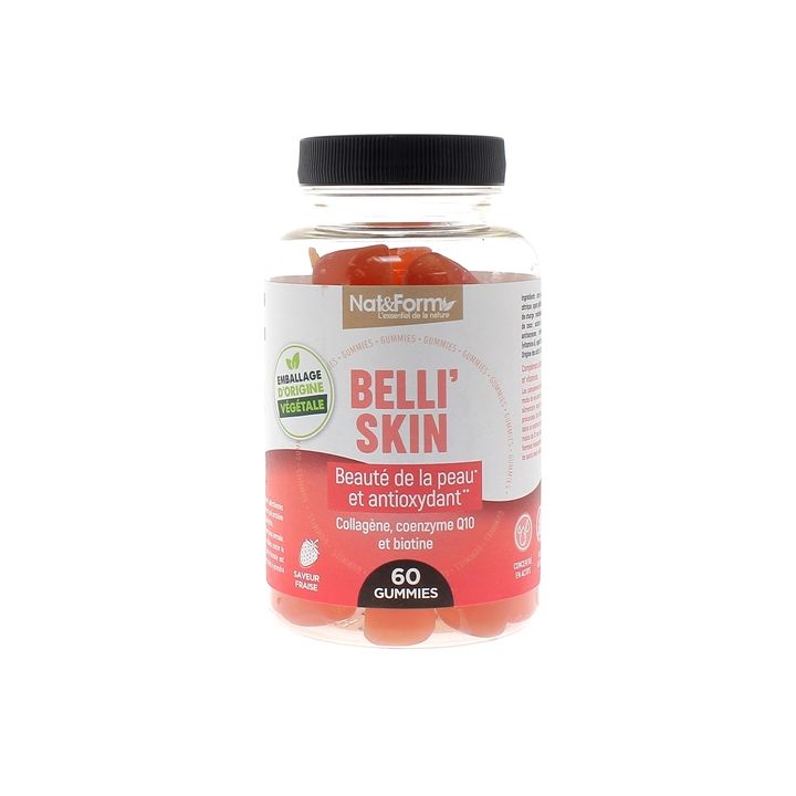 Belli'skin gummies beauté de la peau et antioxydant Nat&Form - pot de 60 gommes