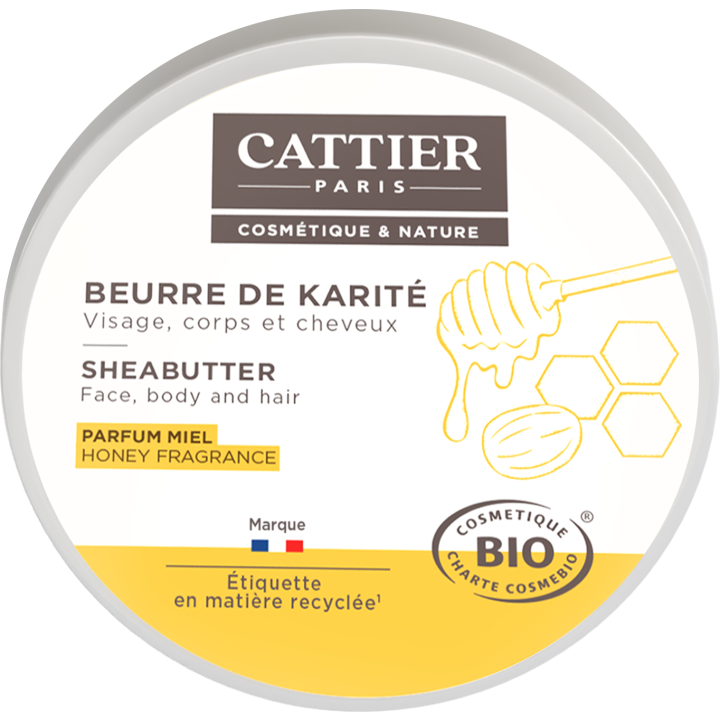 Beurre de Karité parfum miel bio Cattier - pot 100 g