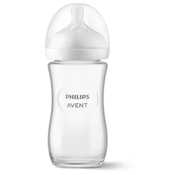 Biberon Natural Response en verre 0 mois et plus Avent - biberon de 240 ml