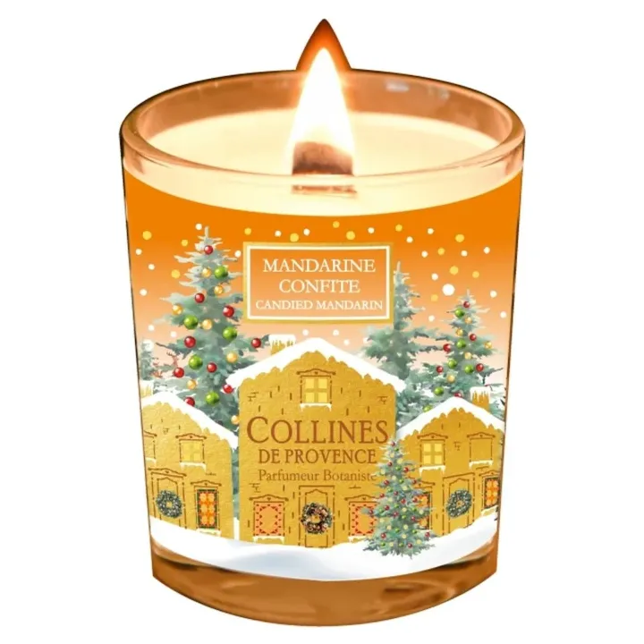Bougie parfumée Mandarine confite Collines de Provence - bougie de 75g