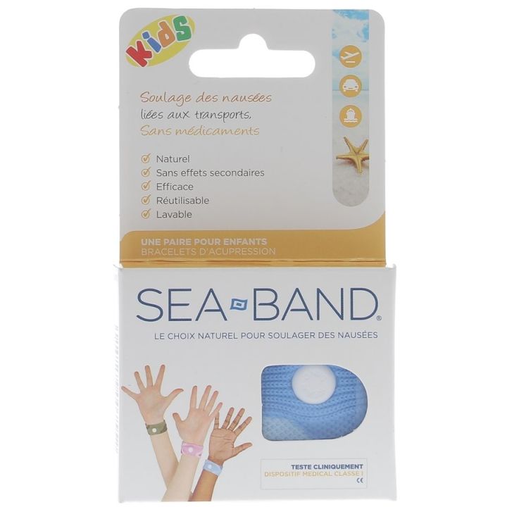 Bracelet acupression Kids blue Sea Band - 1 paire de bracelets