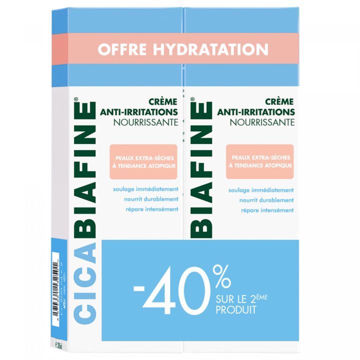 Cicabiafine crème corporelle anti-irritations hydratante - 2 tubes de 200 ml