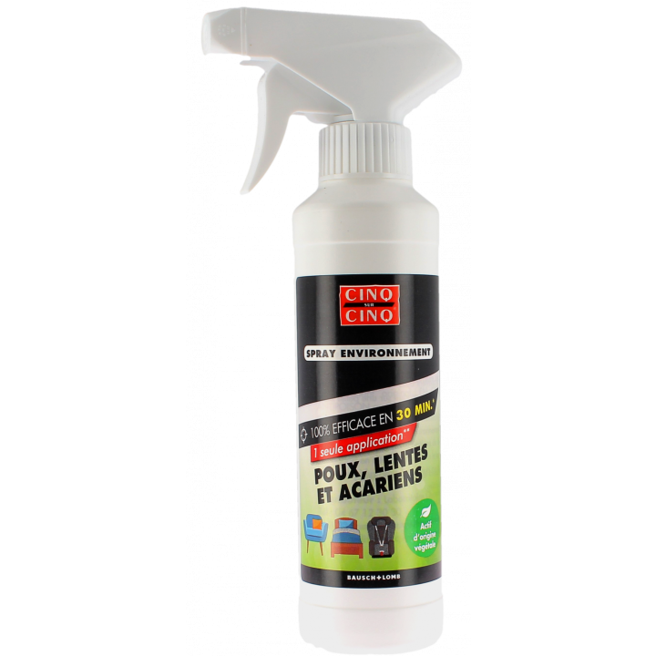 Anti-poux lentes & acariens traitement de l'environnement Cinq sur Cinq - spray de 250ml