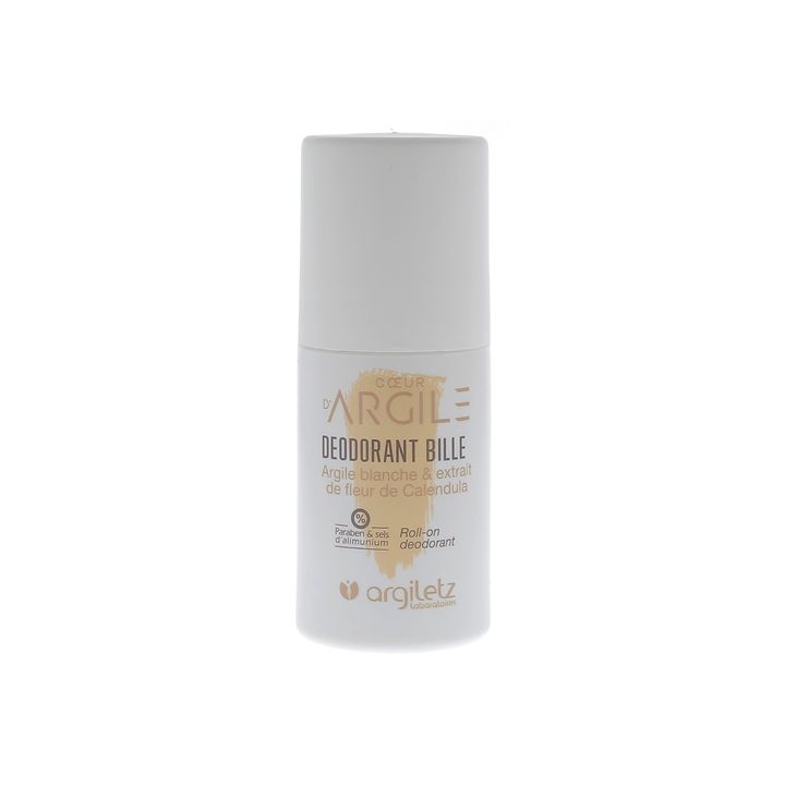 Coeur d'argile déodorant bille Argiletz - roll-on de 50 ml