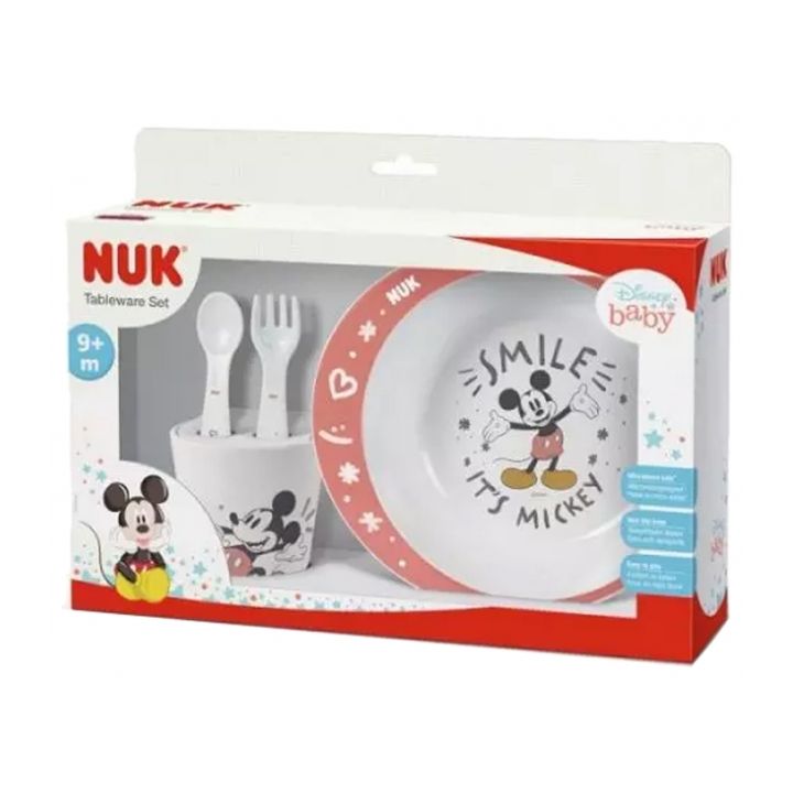 Coffret de vaisselle Disney Baby 9 mois et + NUK - coffret contenant 4 produits