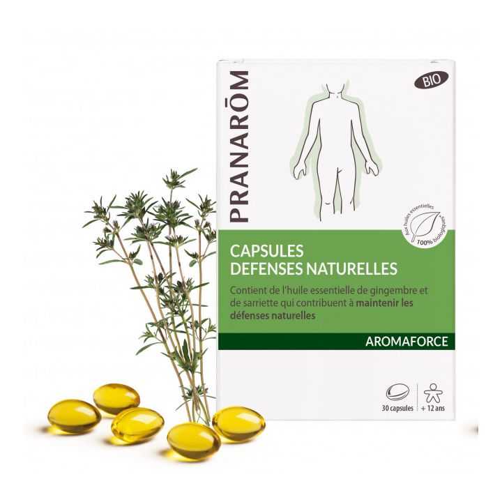 Défenses naturelles bio Aromaforce Pranarom - boite de 30 capsules