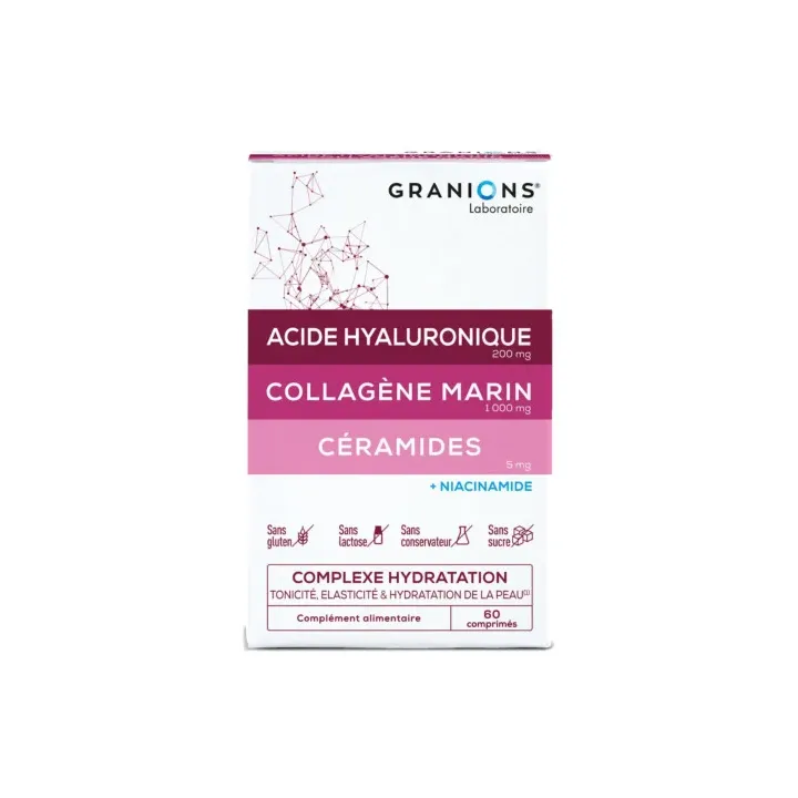 Complexe hydratation peau Granions - boite de 60 comprimés
