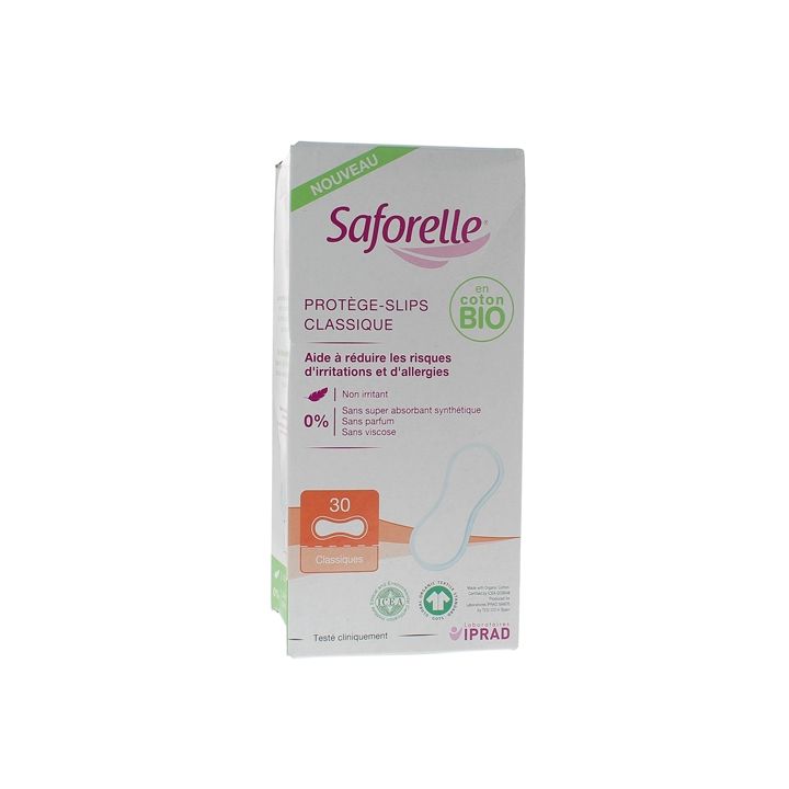 Coton protect protège-slips Saforelle - boite de 30 protège-slips