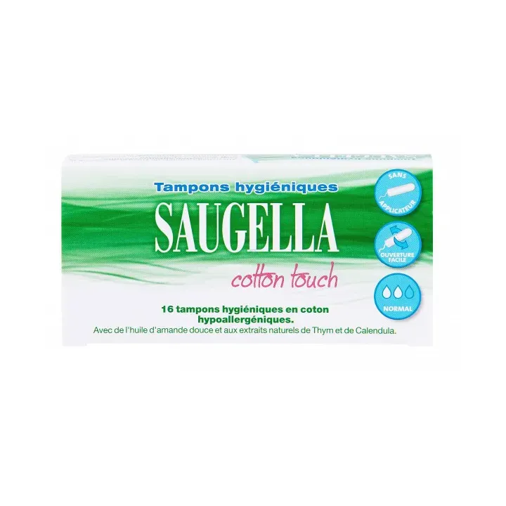 Cotton Touch Tampons hygiéniques super Saugella - boîte de 16 tampons