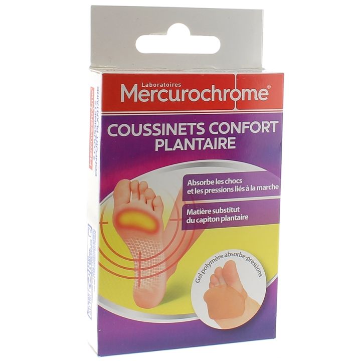 Coussinet confort plantaire Mercurochrome - Boite de 2 coussinets
