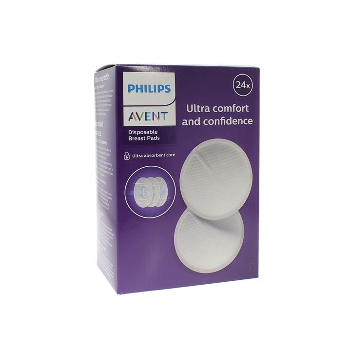 Coussinets d'allaitements jetables jour/nuit Avent - Boite de 24 coussinets