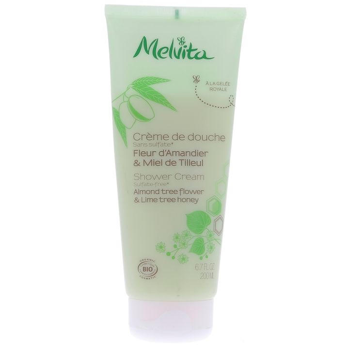 Crème de douche fleur d'amandier & miel de tilleul Melvita - Tube de 200 ml