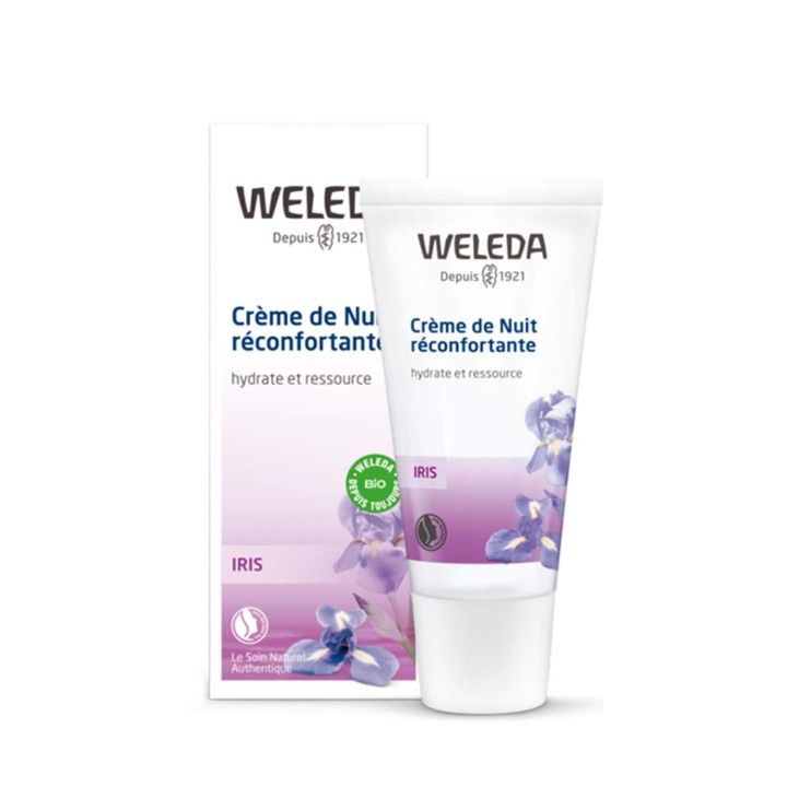 Crème de nuit réconfortante iris Weleda - tube de 30 ml