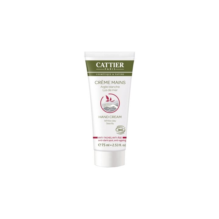 Crème mains anti-tâches anti-âge BIO Cattier - tube de 75 ml