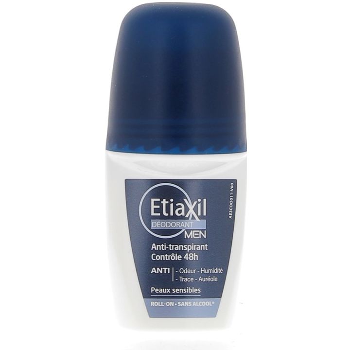 Déodorant homme anti-transpirant 48h Etiaxil - roll-on de 50 ml