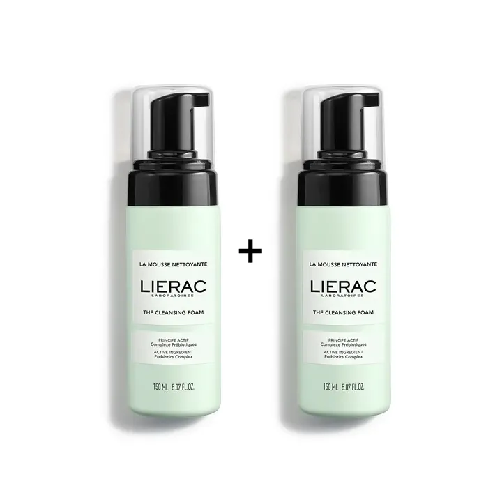 La mousse nettoyante Lierac - lot de 2 flacons pompe de 150ml