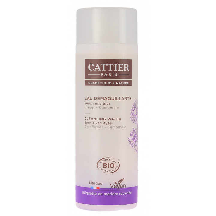 Eau démaquillante yeux sensibles bio Cattier - flacon de 150 ml