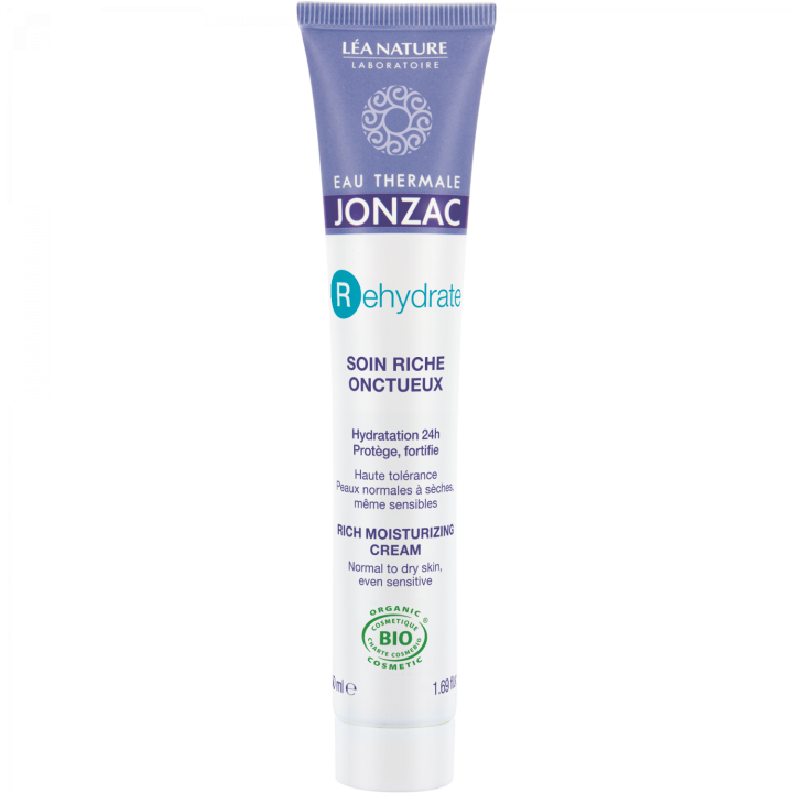 Eau thermale Jonzac Rehydrate soin riche réhydratant Léa Nature - tube de 50 ml