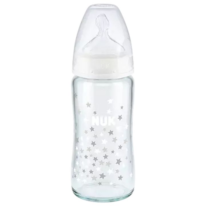 First Choice + Biberon verre 0-6 mois NUK - biberon de 240 ml