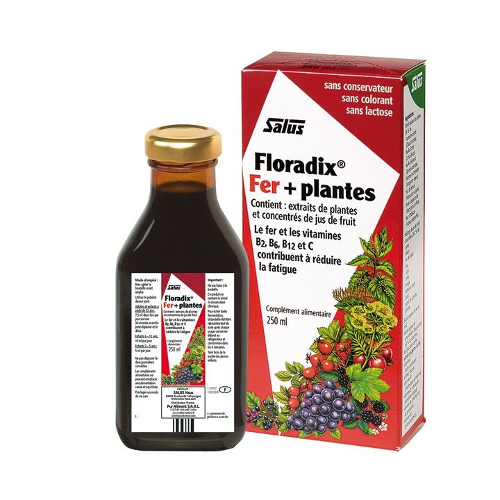 Floradix fer + plantes Salus - flacon 250 ml