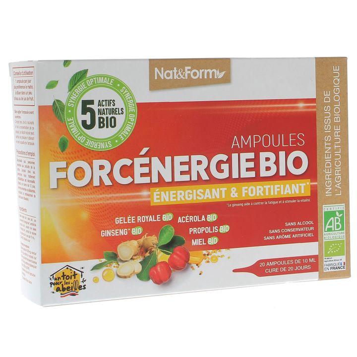 Forcénergie bio Nat&Form - boîte de 20 ampoules