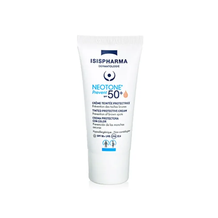 Neotone Prevent Crème teintée protectrice SPF50+ teinte médium Isispharma - tube de 30ml