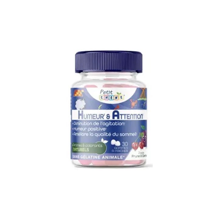 Petit Chêne Humeur et Attention Les 3 Chênes - pot de 30 gommes