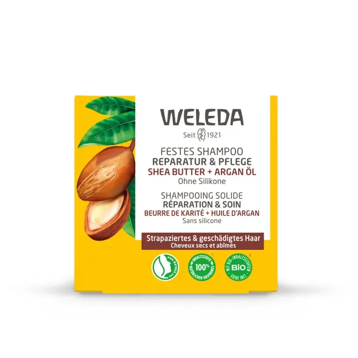 Shampooing solide réparation et soin Weleda - pain de 50g