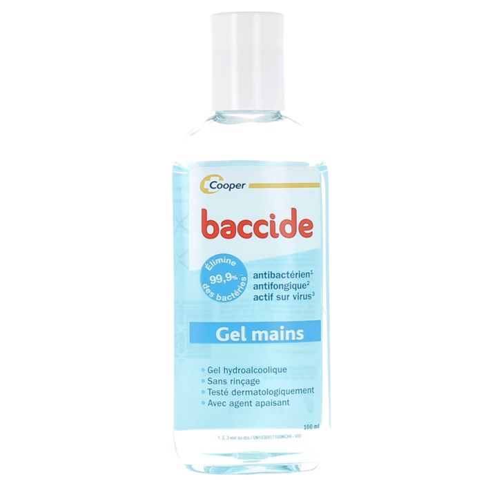 Gel mains anti-bactérien Baccide Cooper - flacon de 100 ml