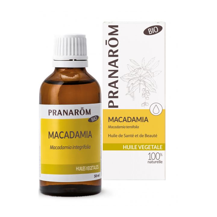 Huile végétale BIO Macadamia Pranarôm - flacon de 50 ml