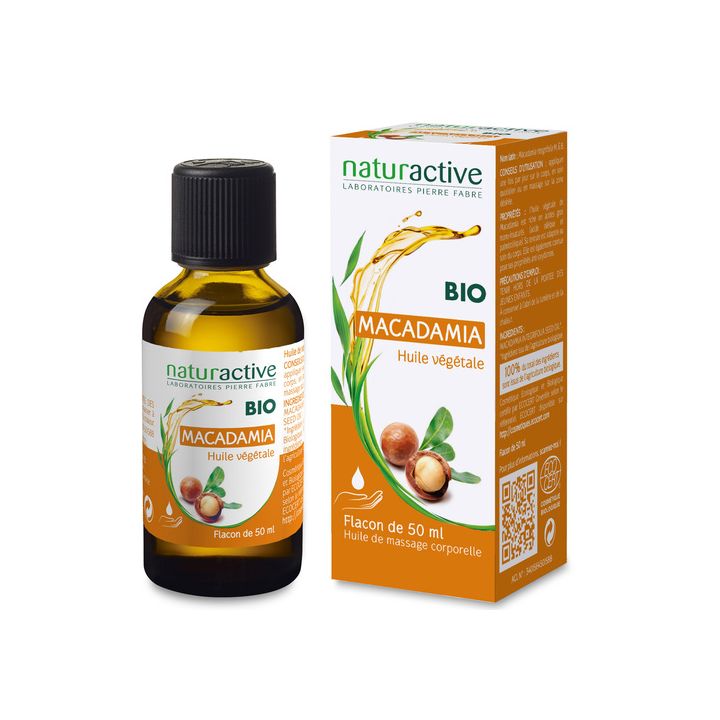 Huile de Macadamia bio Naturactive - flacon de 50 ml