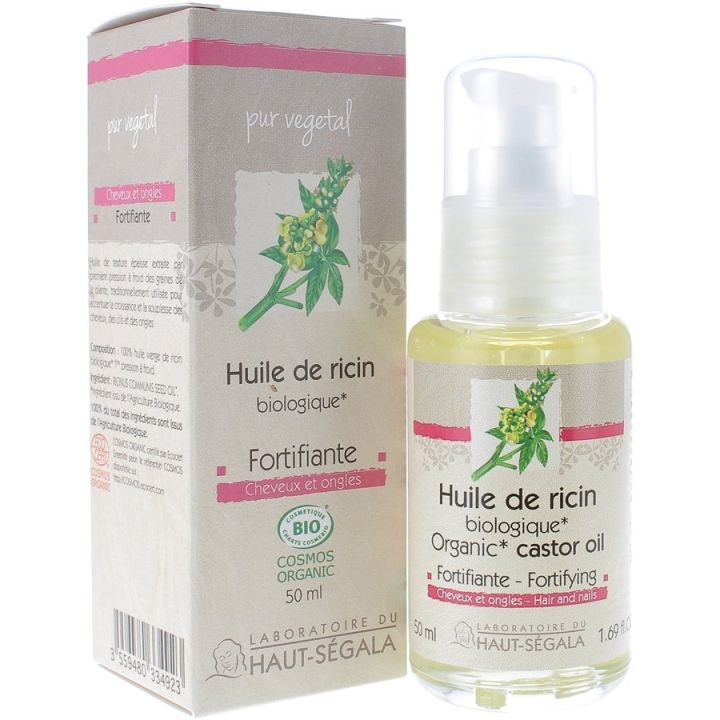 Huile de Ricin Bio Fortifiante Laboratoire Haut-Ségala - flacon de 50 ml