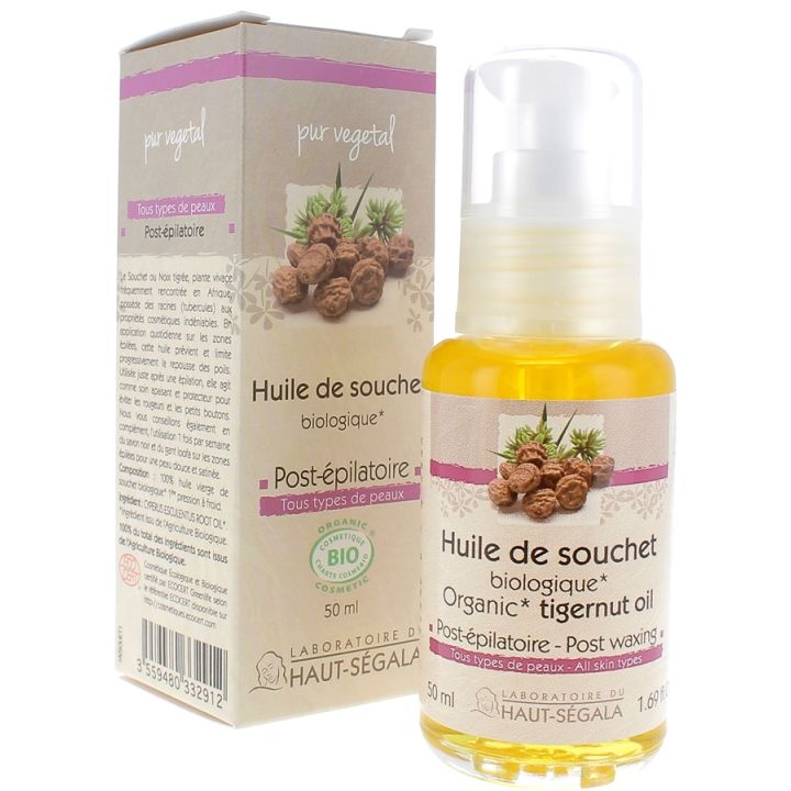 Huile de souchet bio post-épilatoire Laboratoire Haut-Ségala - flacon de 50 ml