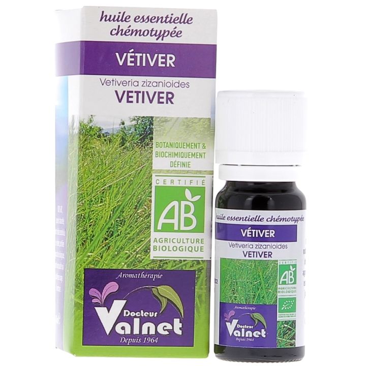 Huile essentielle Vétiver Bio Dr Valnet - 10 ml