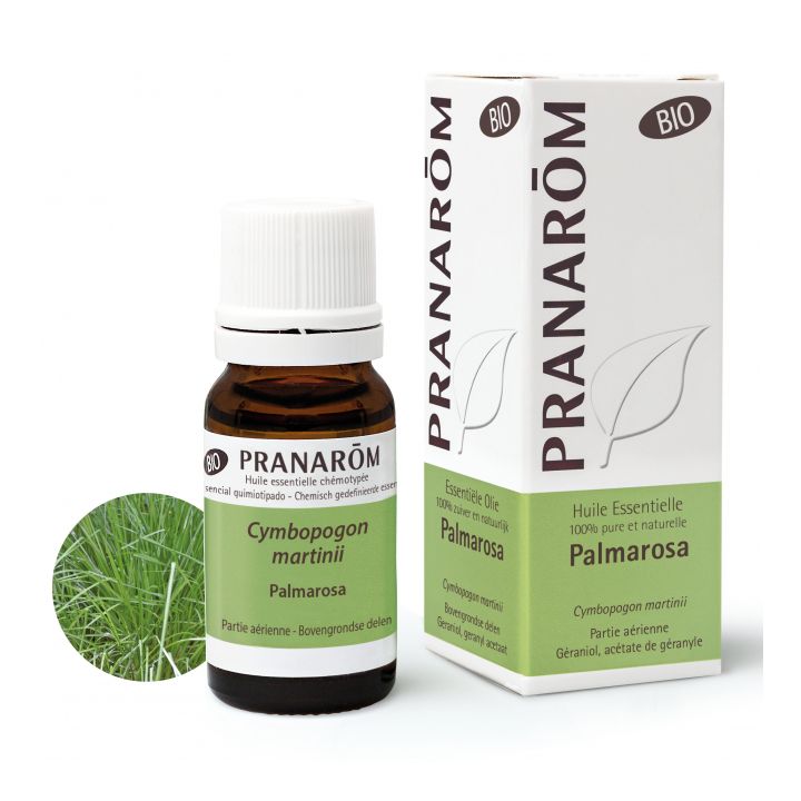 Huile essentielle de Palmarosa bio Pranarôm - flacon de 10 ml