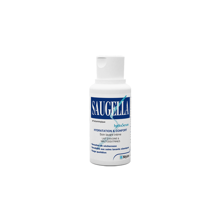 HydraSerum pH physiologique Soin lavant intime Saugella - flacon de 200 ml