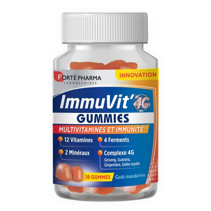ImmuVit' 4G goût mandarine Forté Pharma - pot de 30 gummies